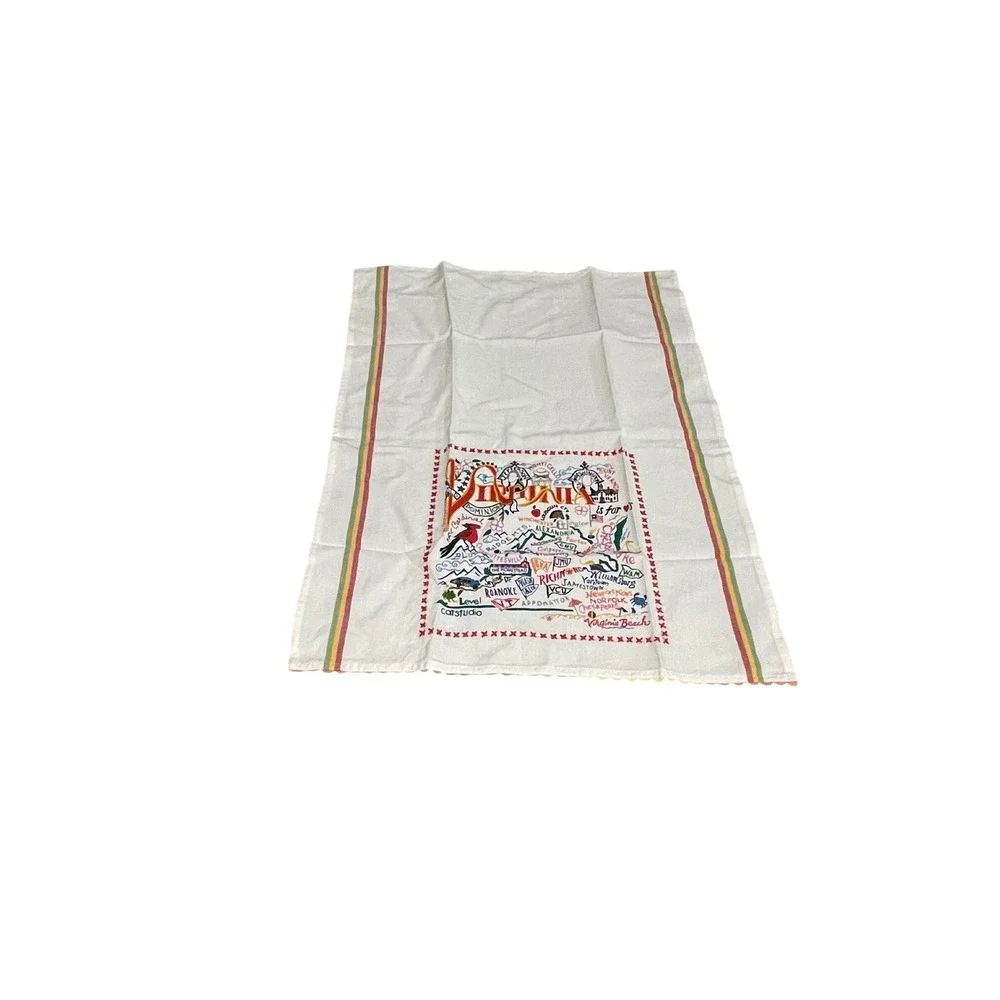Catstudio‎ Virginia State Geography Dish Towel Map Kitchen Bar Towel I09